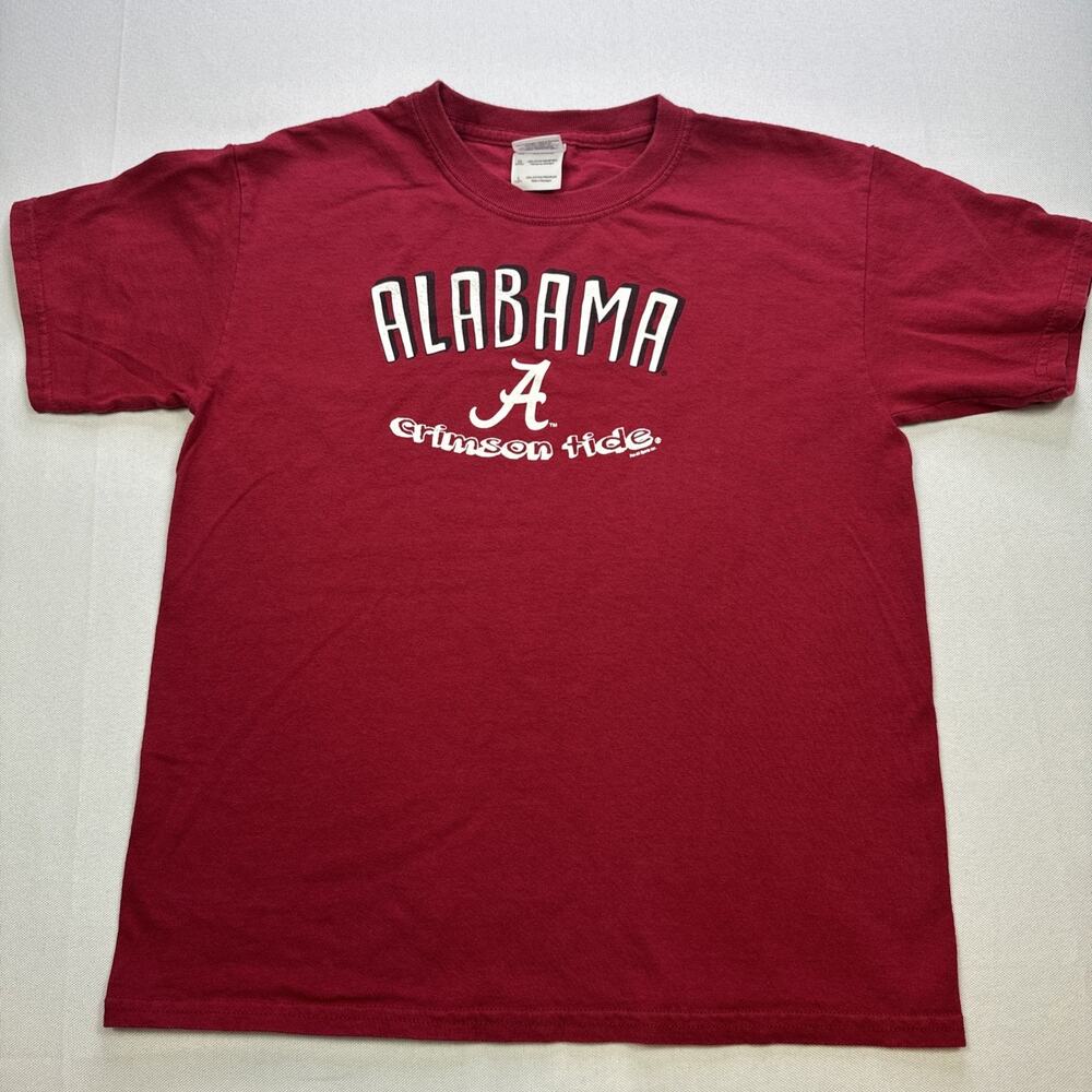 Alabama A Crimson Tide T-SHIRT Youth L Short Sleeve Crimson Red Roll Tide #0250
